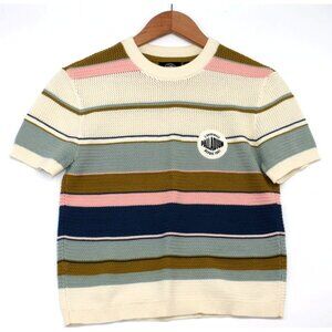 Y2k Vintage Striped Palladium S/S Sweater Multicolor Knitted Twee Academia